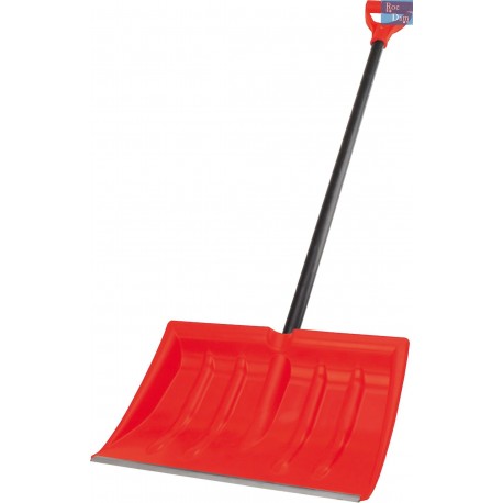 Sneeuwschep *Metalen steel* met extra PE-laag aan steel ZWART (model 9590)